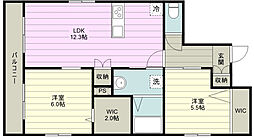 ダンケ 2LDKの間取図画像