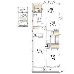 ダンケ 3LDKの間取図画像