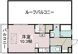 ルネス桜暮1番館 ワンルームの間取図画像