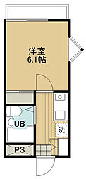 ピアコート 1Kの間取図画像