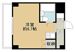 キャッスルマンション川越B ワンルームの間取図画像