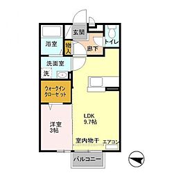 チェリーセージ 1LDKの間取図画像
