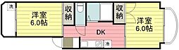 グランヴィル川越シティ 2DKの間取図画像