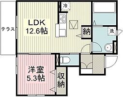 クレール・シャンブル2 1LDKの間取図画像