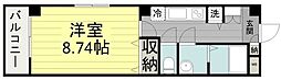 こえどテラス 1Kの間取図画像