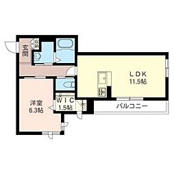 Bellfelice 1LDKの間取図画像
