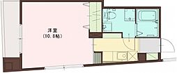 クルーカ 1Kの間取図画像