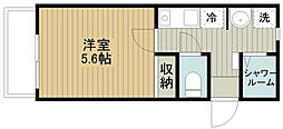 HARUME TERRACE 1Kの間取図画像