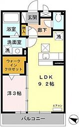 サンアネックスふじみ野 1LDKの間取図画像