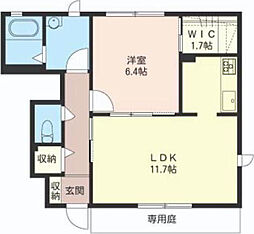 セプテムふじみ野A 1LDKの間取図画像