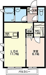 アルカサル 1LDKの間取図画像