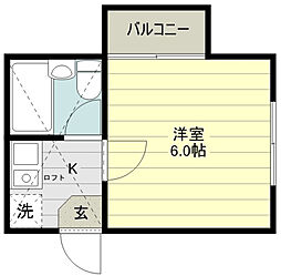 アネックスミスティ 1Kの間取図画像