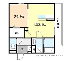 メルベーユドゥ 205 ｜ 京都府京田辺市田辺深田25番地1、39番地の各一部（賃貸アパート1LDK・2階・32.58㎡） その2