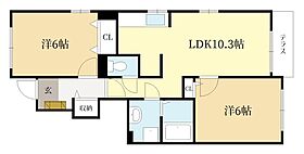 プロスぺリタ 105 ｜ 京都府木津川市城山台７丁目3番6（賃貸アパート2LDK・1階・53.22㎡） その2