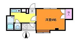 メゾン桜井 1Kの間取図画像