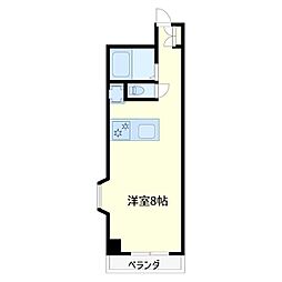 大山ビルローヤルヒルズ ワンルームの間取図画像
