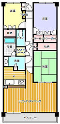 クレストテラス佐鳴台 3LDKの間取り