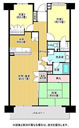 貴布祢パーク・ホームズ 3LDKの間取図画像