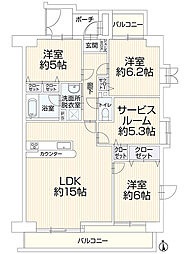ダイアパレスパークサイド今 3SLDKの間取図画像