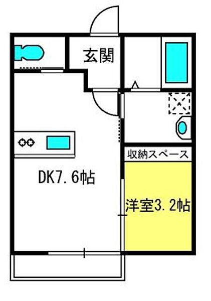 プランドール上落合 ｜埼玉県さいたま市中央区上落合8丁目(賃貸アパート1DK・1階・25.56㎡)の写真 その2