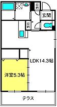 オワゾブルー  ｜ 埼玉県上尾市愛宕1丁目2-6（賃貸マンション1LDK・1階・46.73㎡） その2