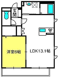 ブリーゼ　大宮 1階1LDKの間取り