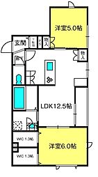 間取図画像 2LDK