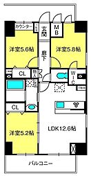 URBANSKYLINEOMIYA 3LDKの間取図画像