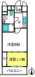 アクシーズラバー浦和岸町3 2Kの間取図画像