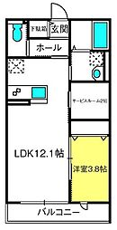 チェルアムール 1SLDKの間取図画像