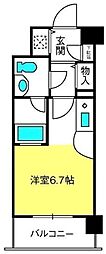 サンセール与野本町 ワンルームの間取図画像
