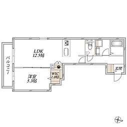 さいたま市浦和区仲町2丁目マンション 1LDKの間取図画像