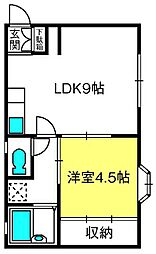 シランス 1LDKの間取図画像