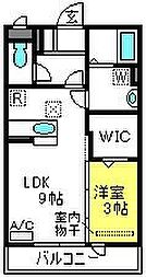 プルミエ 1LDKの間取図画像