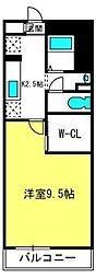 アーバン上小 1Kの間取図画像