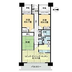 ライオンズマンション大宮高鼻町 3LDKの間取図画像