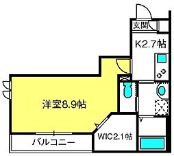 SUNRISETOKIWA 1Kの間取図画像