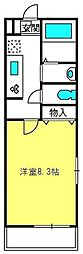 A-style 1Kの間取図画像