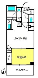 ドゥーエ大宮 1LDKの間取図画像