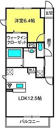 クレセント 1LDKの間取図画像
