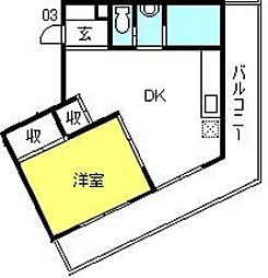 大宮K.S.A.ビル 1DKの間取図画像