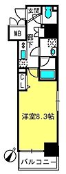 AcseedsTower新都心 1Kの間取図画像