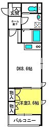 パークメゾン表参道 1DKの間取図画像