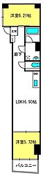FUKUMI-APARTMENT 2LDKの間取図画像