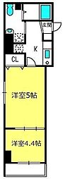 アクシーズタワー大門町 2Kの間取図画像