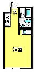 さくら木ビレッジ ワンルームの間取図画像