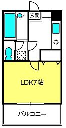 フォルテ 1Kの間取図画像