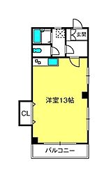 ジョイスタービル ワンルームの間取図画像