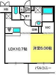 VilladesJoie浦和白幡 1LDKの間取図画像