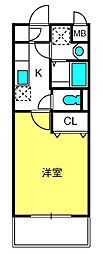 コンフォルト 1Kの間取図画像